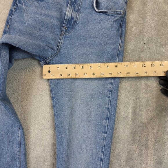 ZARA Jeans Womens 2 Light Wash Blue Straight Leg Denim Zip Fly Five Pocket - Picture 6 of 9